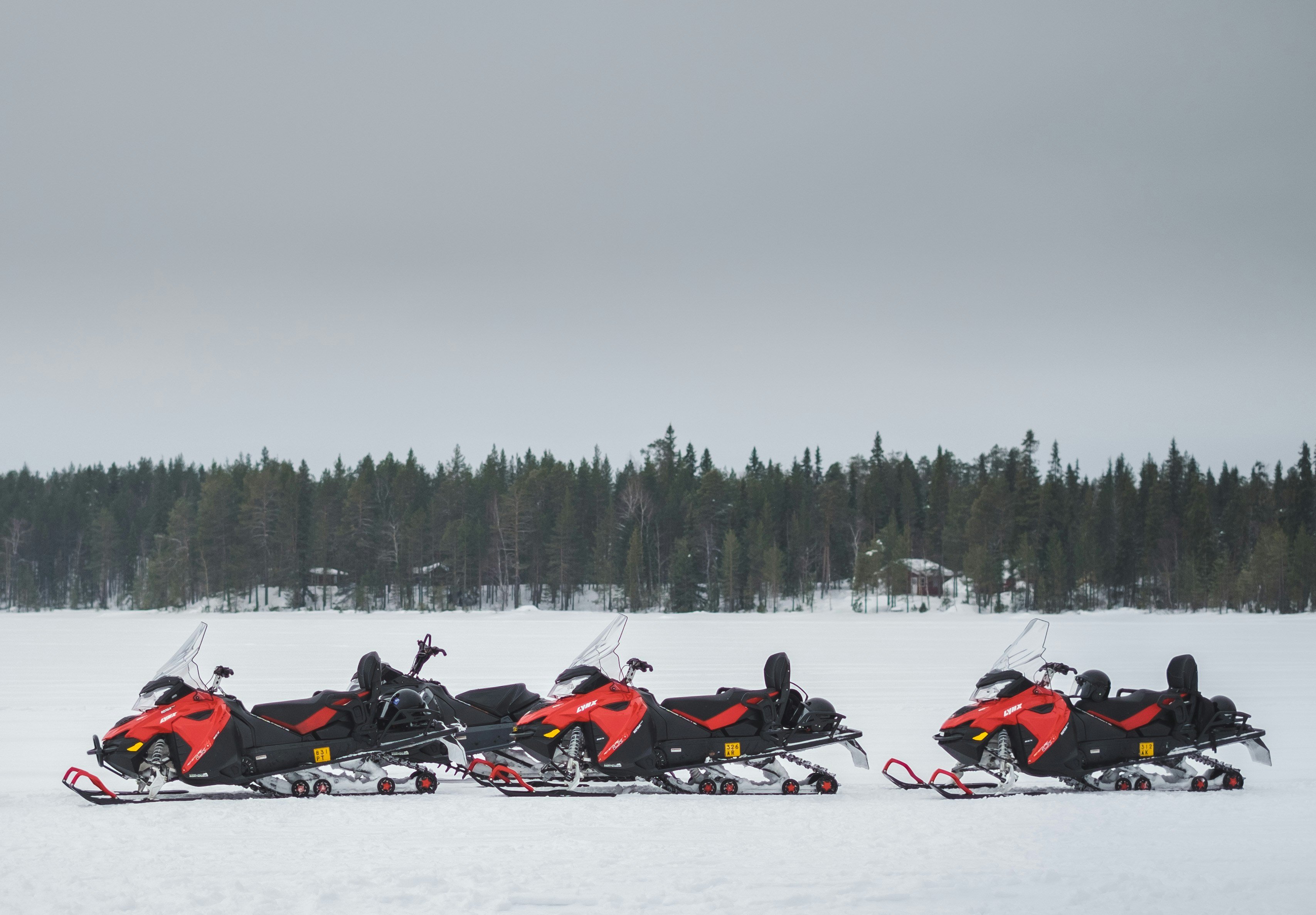 snow mobiles